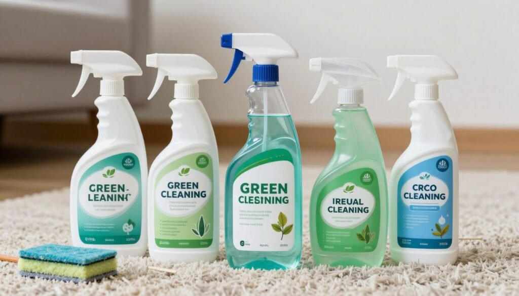 Eco-friendly green carpet cleaning products and methods