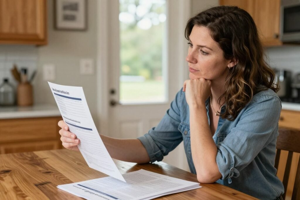 Lake Geneva homeowner reviewing carpet cleaning service options and making decision