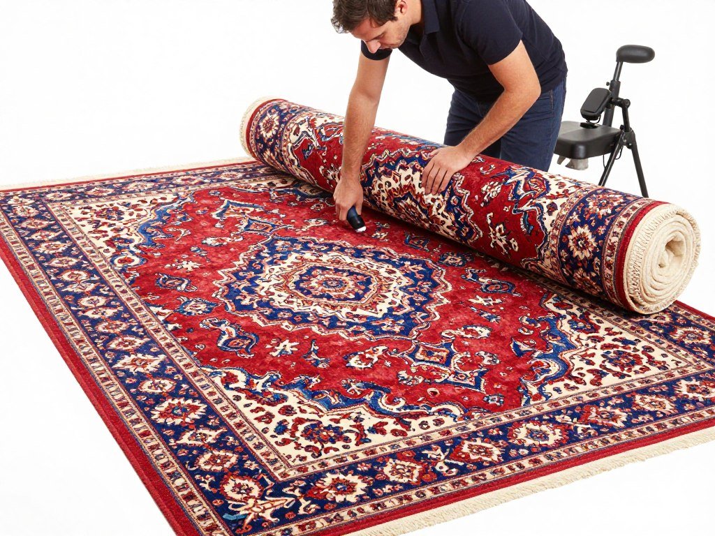 Professional area rug cleaning service in Lake Geneva Wi showing allergen removal process